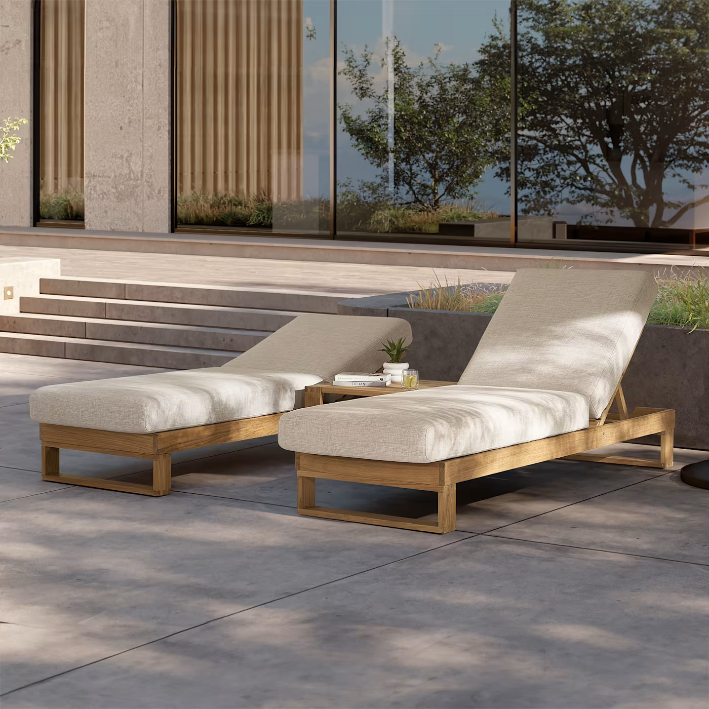 Rio Outdoor Teak Chaise Lounge | Castlery | Castlery US