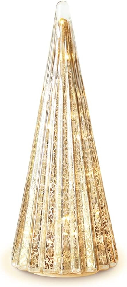 Amazon.com: Glasburg Light up Mercury Glass Christmas Tree Ornament Battery Operated with Timer f... | Amazon (US)