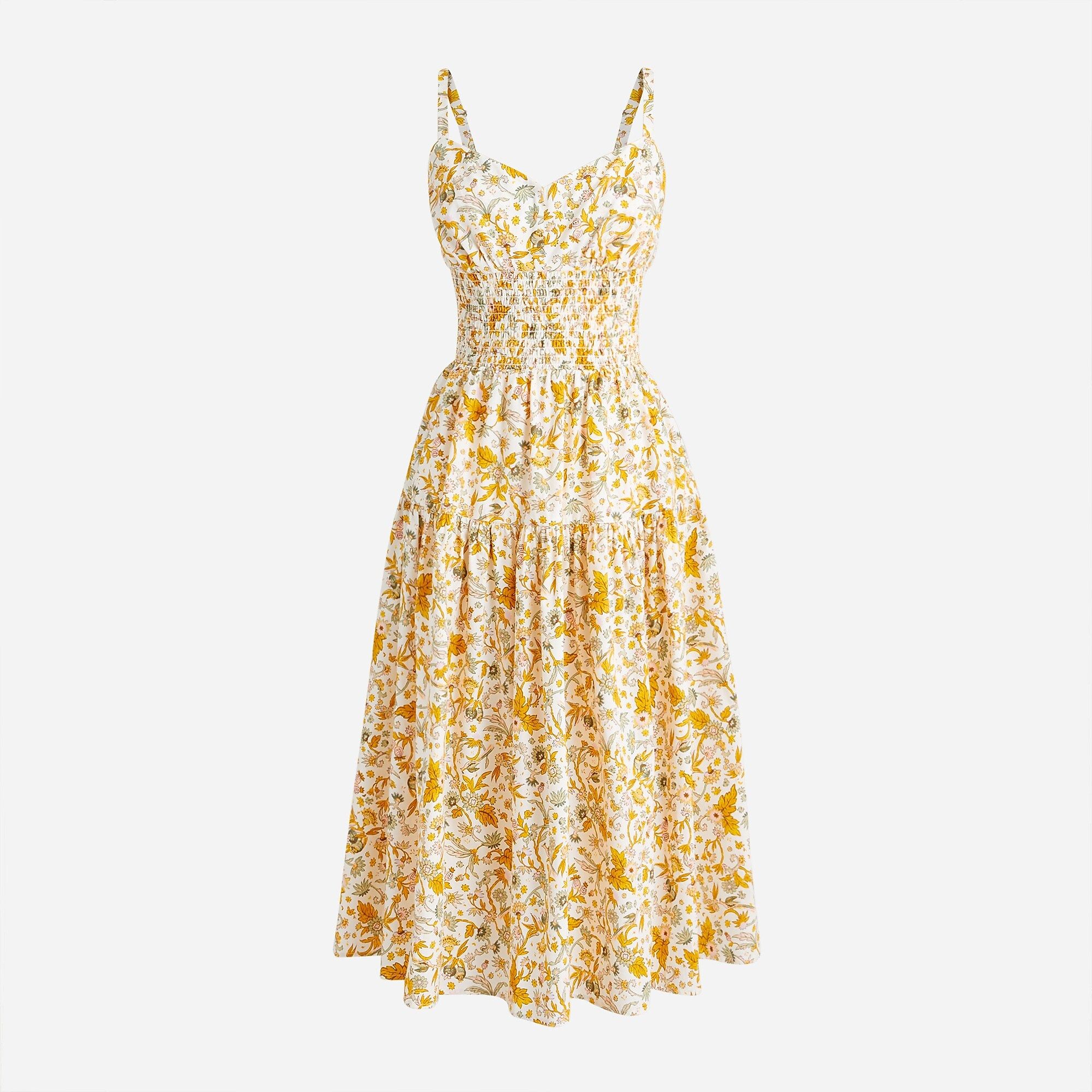 Smocked-waist dress in sunny blooms | J.Crew US