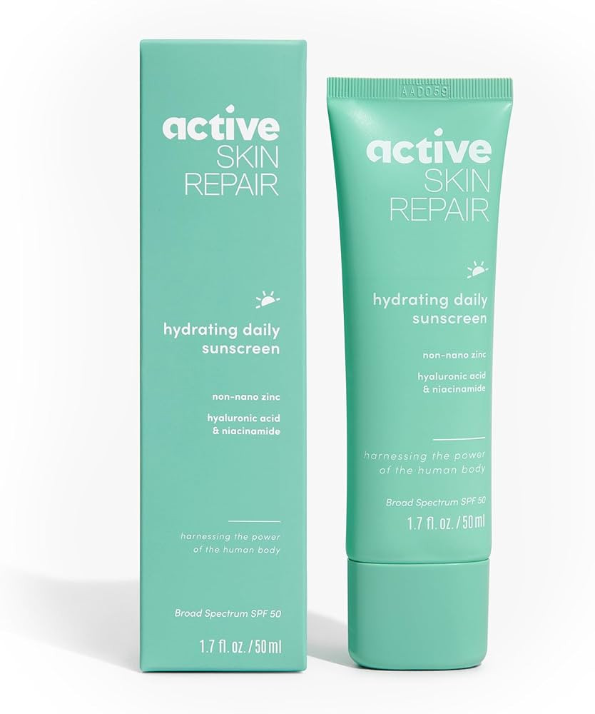 Active Skin Repair SPF 50 EWG-Certified Hydrating Daily Sunscreen and Face Moisturizer, Non-Nano ... | Amazon (US)