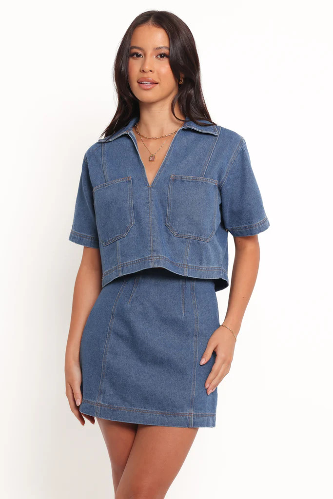 Cera Two Piece Set - Medium Denim | Petal & Pup (US)