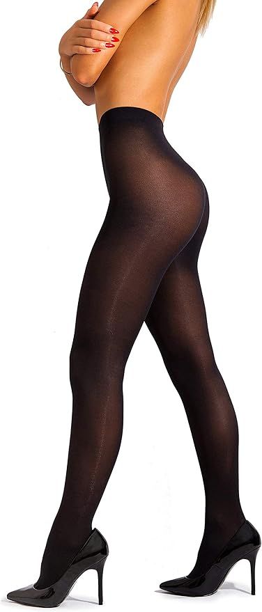 sofsy Opaque Microfibre Tights for Women - Invisibly Reinforced Opaque Brief Pantyhose 40Den [Mad... | Amazon (US)