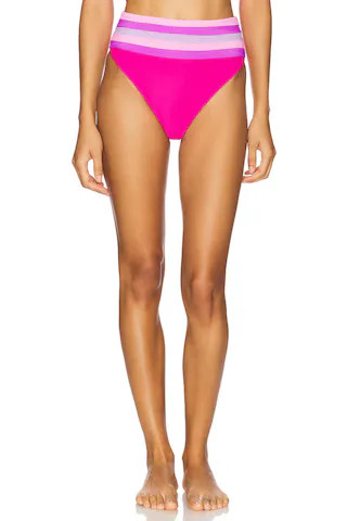 BEACH RIOT Millie Bikini Bottom in Raspberry Colorblock from Revolve.com | Revolve Clothing (Global)