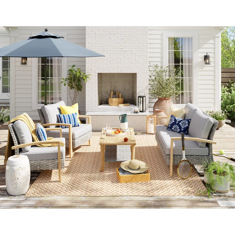 Malaya Herringbone Power Loom Indoor/Outdoor Rug | Wayfair North America