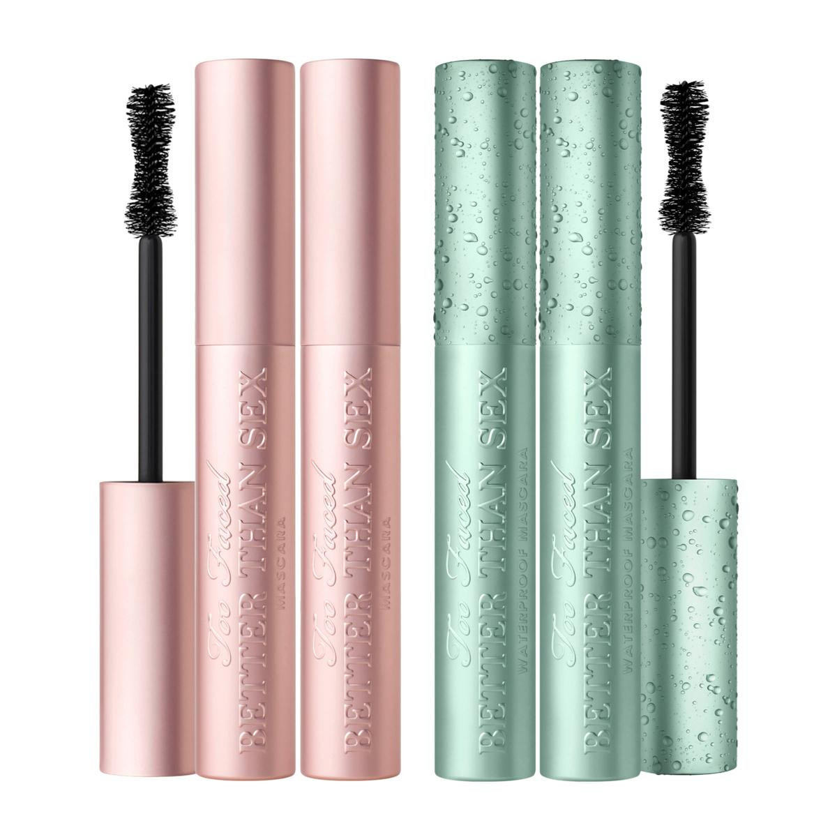 Too Faced Better Than Sex Mascara Original and Waterproof 4-piece Set | HSN | HSN