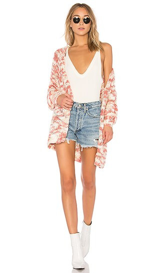 Tularosa x REVOLVE Park Cardigan in Ivory & Rose Mix | Revolve Clothing