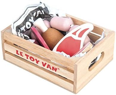 Le Toy Van - Educational Pretend Play Toy Food | Wooden Honeybee Market Meat Crate | Supermarket ... | Amazon (US)