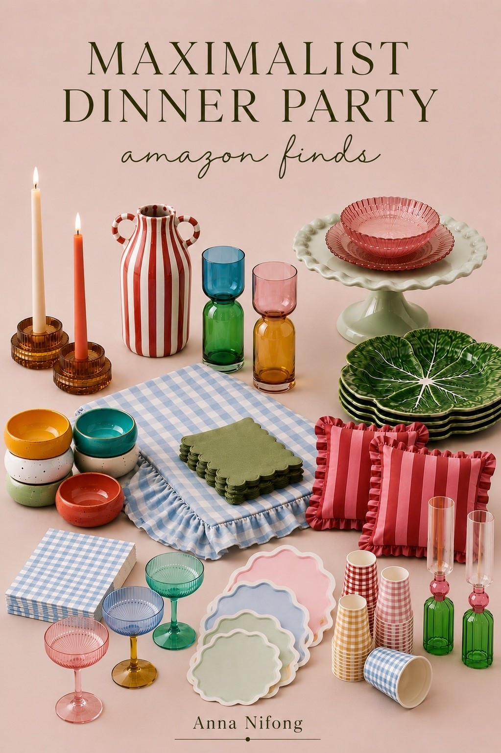 If your dream dinner party includes layered textures, colorful glassware, vintage-inspired details, and all the little pieces that make guests ask, “Where did you get that?”—this roundup is for you.

I rounded up my favorite Amazon finds for creating a table that feels collected, cozy, and effortlessly elevated. Every item is linked in my LTK!

Save this for your next dinner party, bridal shower, holiday gathering, or girls’ night. 🤍

#LTKHome #LTKFinds #AmazonHome #AmazonFinds #DinnerPartyDecor #Tablescape #HostingEssentials #MaximalistDecor #ColorfulHome #VintageInspired #HomeDecor #Entertaining #TableStyling #AmazonFavorites #LTKCreator

#LTKHome