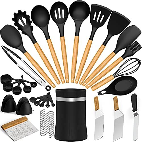 39pcs Silicone Cooking Utensils Kitchen Utensil, AIKKIL Non-stick Kitchen Cooking Utensil Spatula... | Amazon (US)