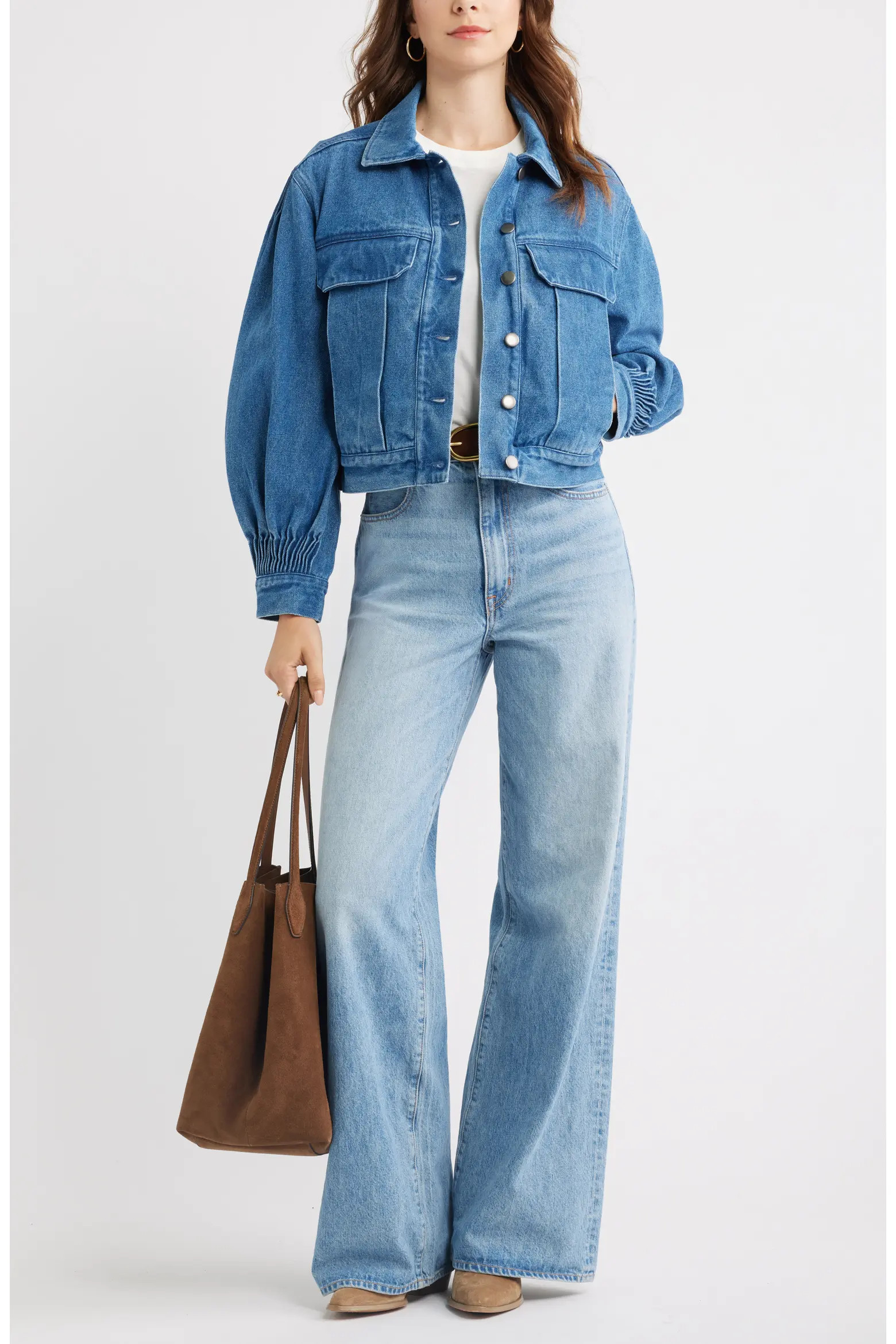 Pintucked Denim Jacket (Women) | Nordstrom | Nordstrom
