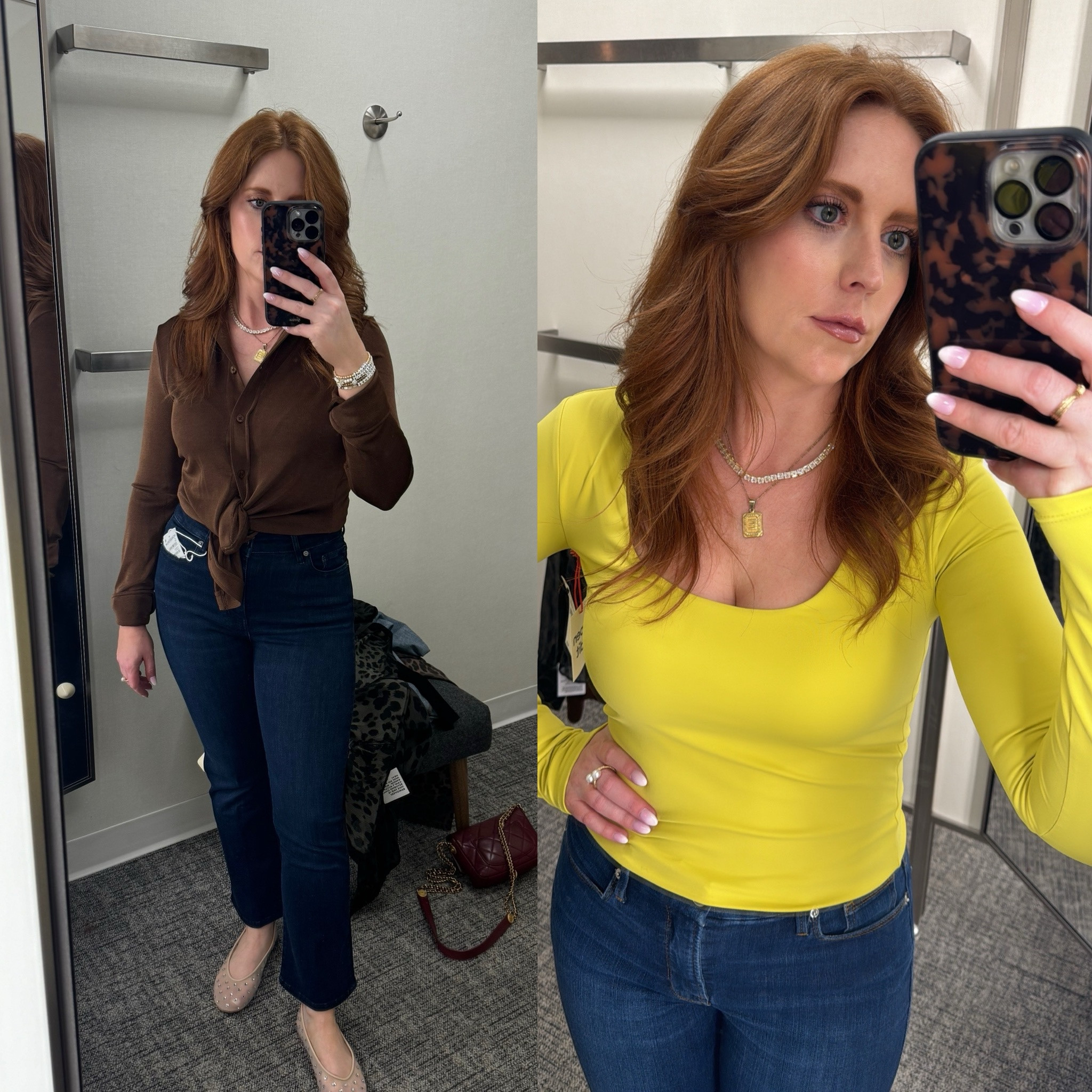 Yellow Top wearing a small kind of tight fit prob could get a medium, jeans 27 tts, shoes 7-could maybe have done a 1/2 size down but they are fine at my real size; brown top wearing a small it is long untied💗

#LTKFindsUnder50 #LTKFindsUnder100 #LTKStyleTip