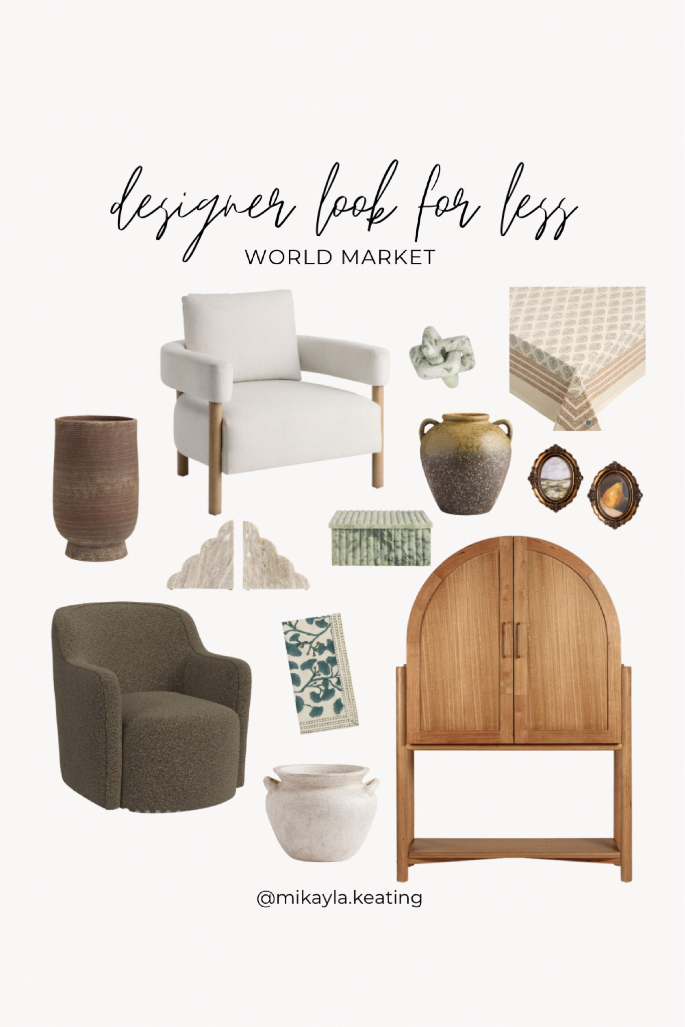 Designer look for less: World Market

Budget, home decor, marble, living room, chair, cabinet, vase, planter, block print

#LTKHome #LTKStyleTip