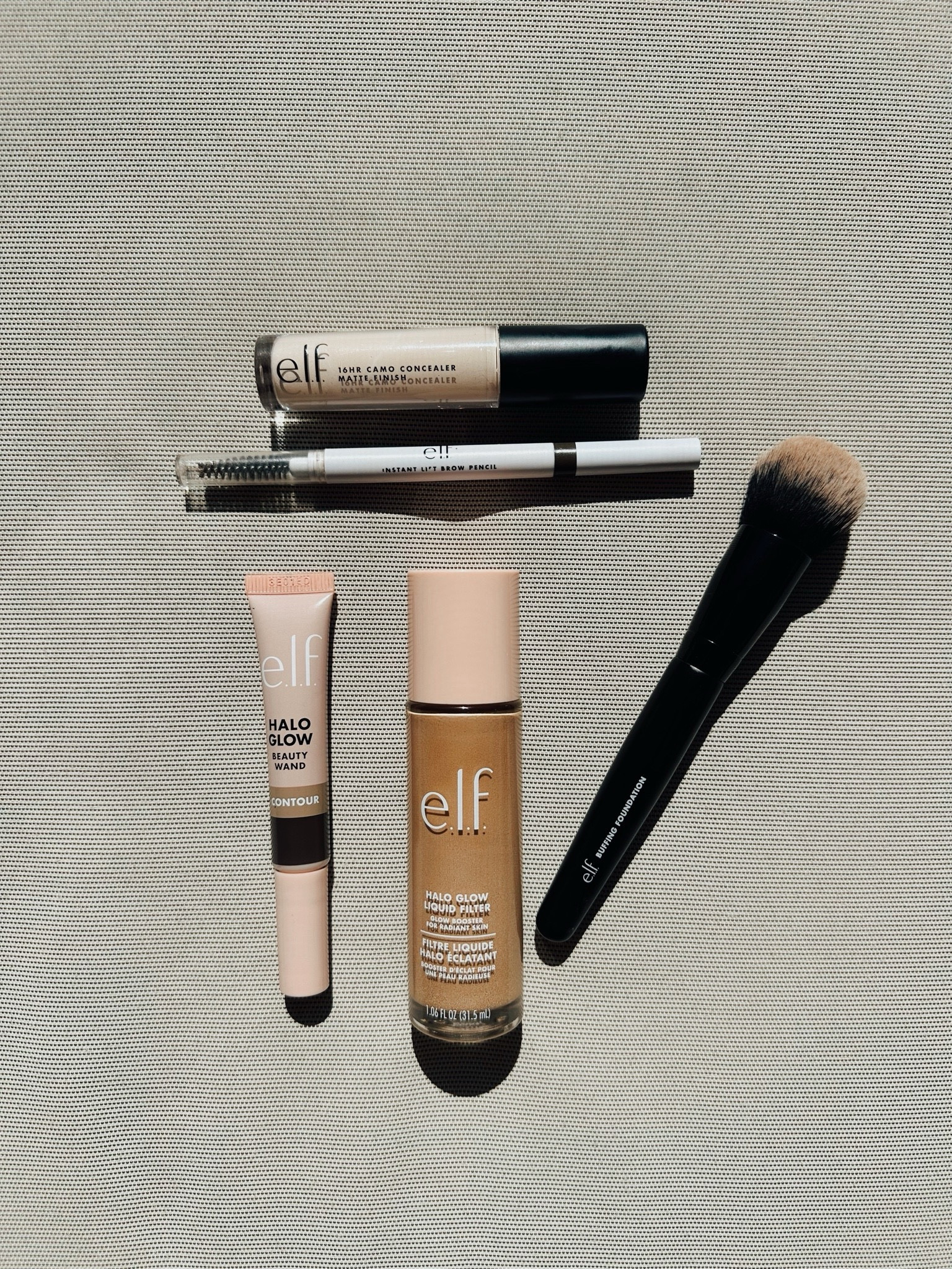 Some of my holy grail E.l.f products ! Copy promo code for check out !! 

Halo glow liquid filter 
Buffer foundation brush
16HR camo concealer matte finish
Halo glow beauty wand
Instant lift brow pencil 

#eyeslipface #elfcosmetics #vegan #makeupsale #contour #foundation #brush 

In app exclusive code ! Shop below 💕💕


#LTKxelfCosmetics #LTKBeauty #LTKSummerSales