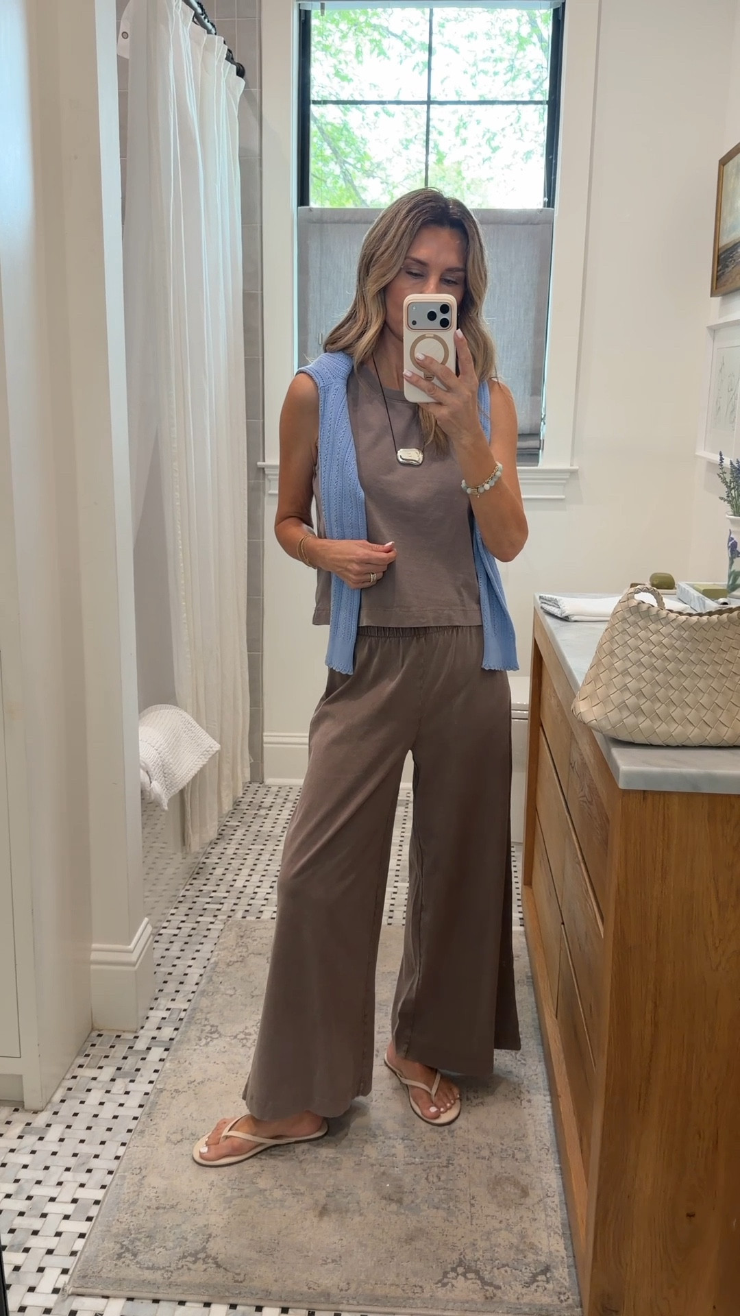 I’m 5’6”
XS in to and pants. 
Fabric is soft and easy! Love! 

Pointelle Cardigan is 30% off through tonight. 


#LTKootd #LTKdayinmylife #LTKOver40