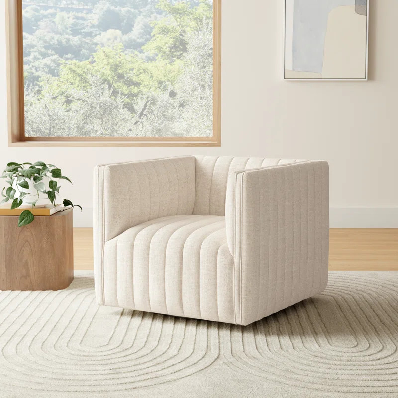 Brandt Upholstered Swivel Armchair | Wayfair North America