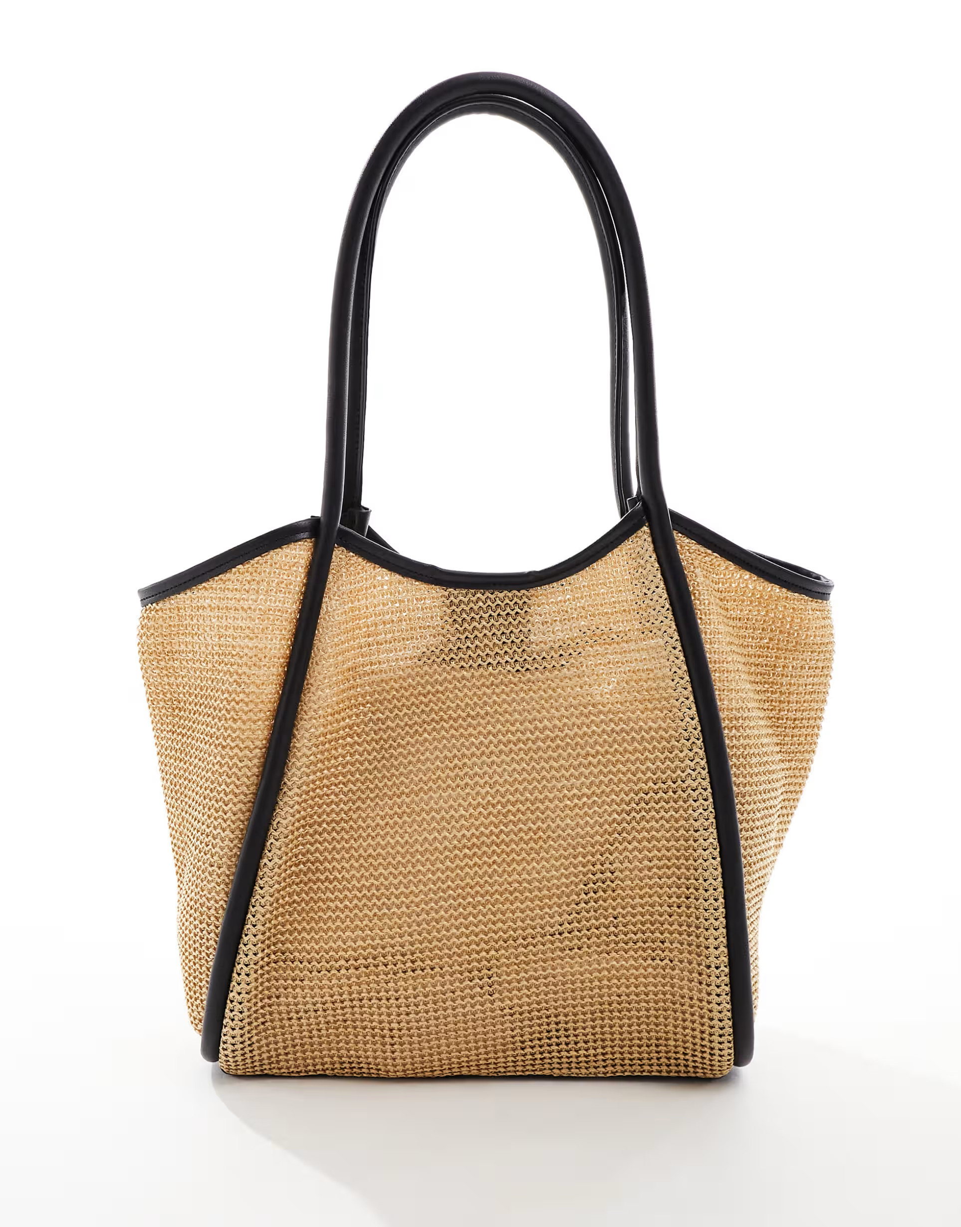 ASOS DESIGN straw piped tubular tote bag in natural | ASOS | ASOS (Global)