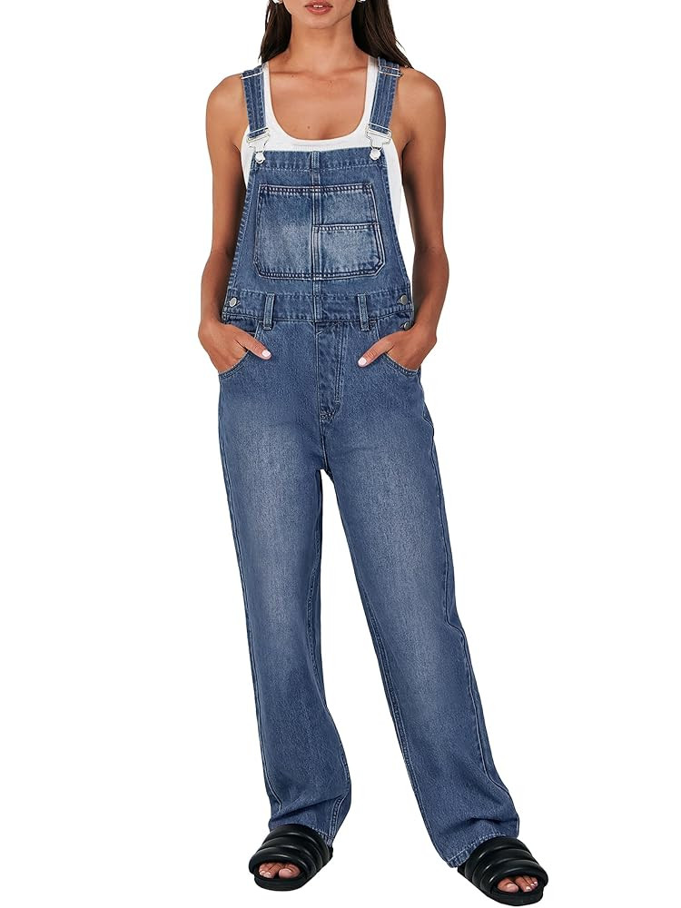 ANRABESS Overalls for Women Loose Fit Denim Overalls Adjustable Strap Jean Jumpsuit Bib Romper 20... | Amazon (US)