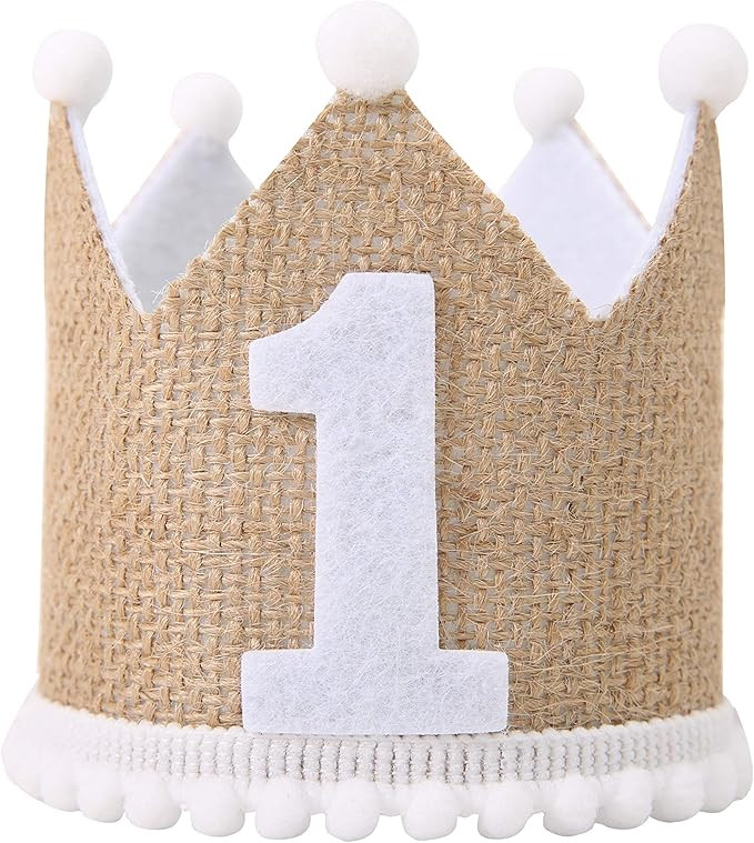 1st Birthday Party Decorations - First Birthday Party Headband,White Birthday Hat - Simple, Pure,... | Amazon (US)