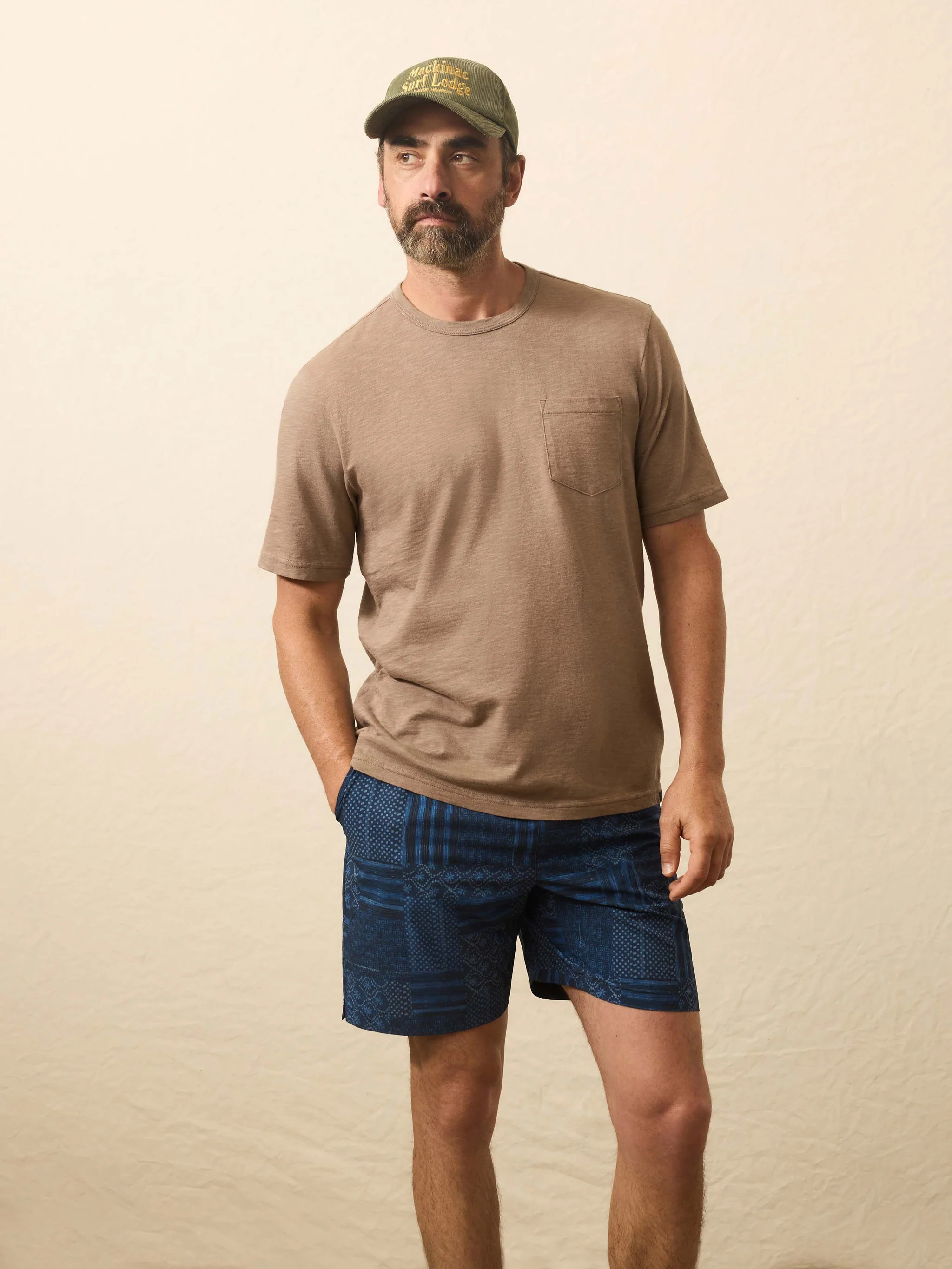 Sunwashed Regenerative Pocket Tee - Walnut Branch | Faherty
