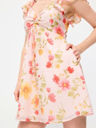 Flutter-Sleeve Fit & Flare Mini Dress | Old Navy (US)