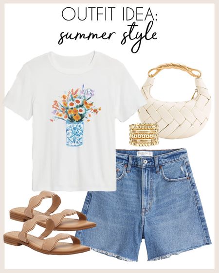 Casual summer outfit idea! These Abercrombie denim shorts are 25% off! 

#summerstyle

Summer graphic tee. Abercrombie denim shorts. Amazon designer inspired handbag. Casual summer style  

#LTKFindsUnder100 #LTKStyleTip #LTKSeasonal