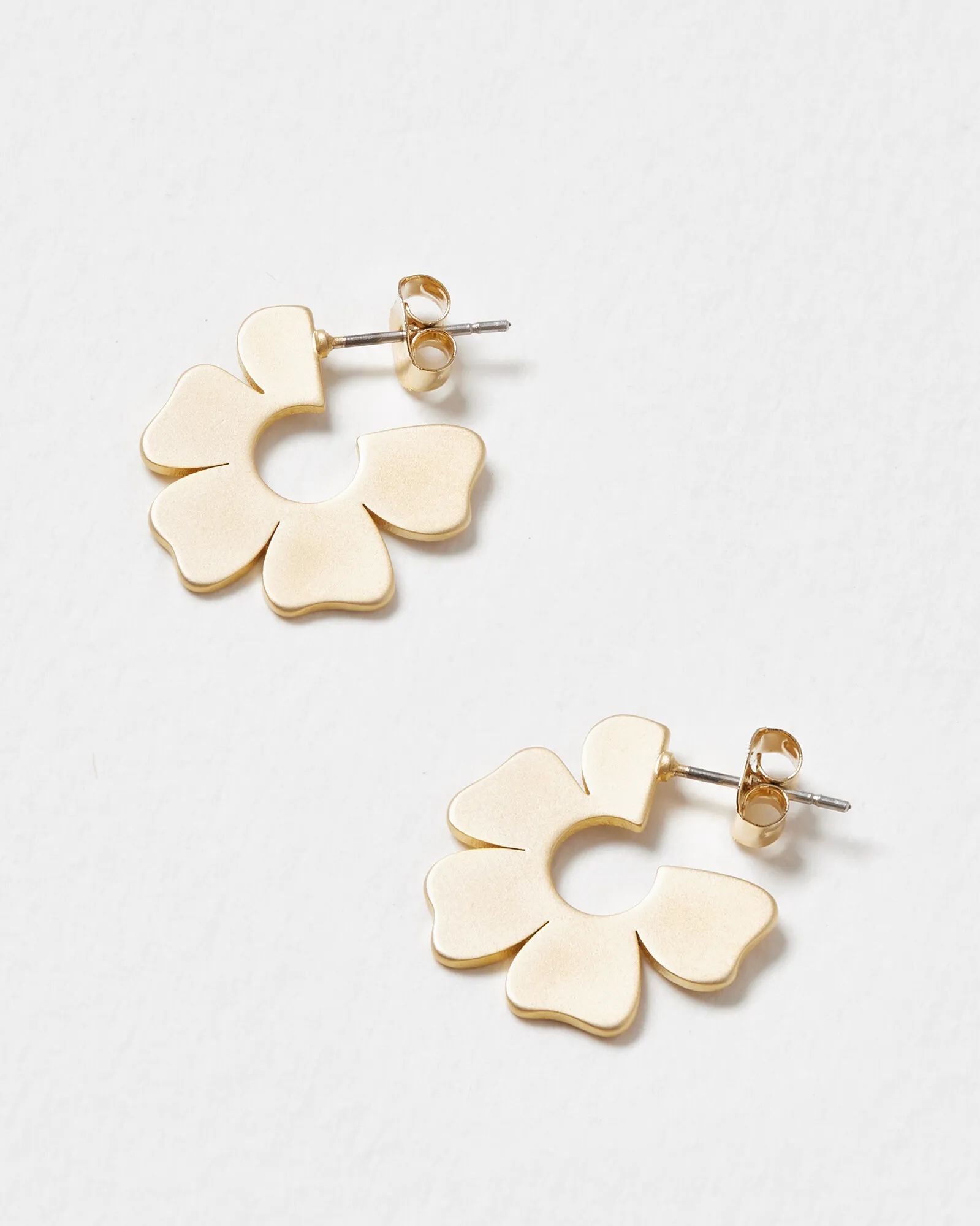 Posy Metal Cutout Flower Hoop Earrings | Oliver Bonas | Oliver Bonas (Global)