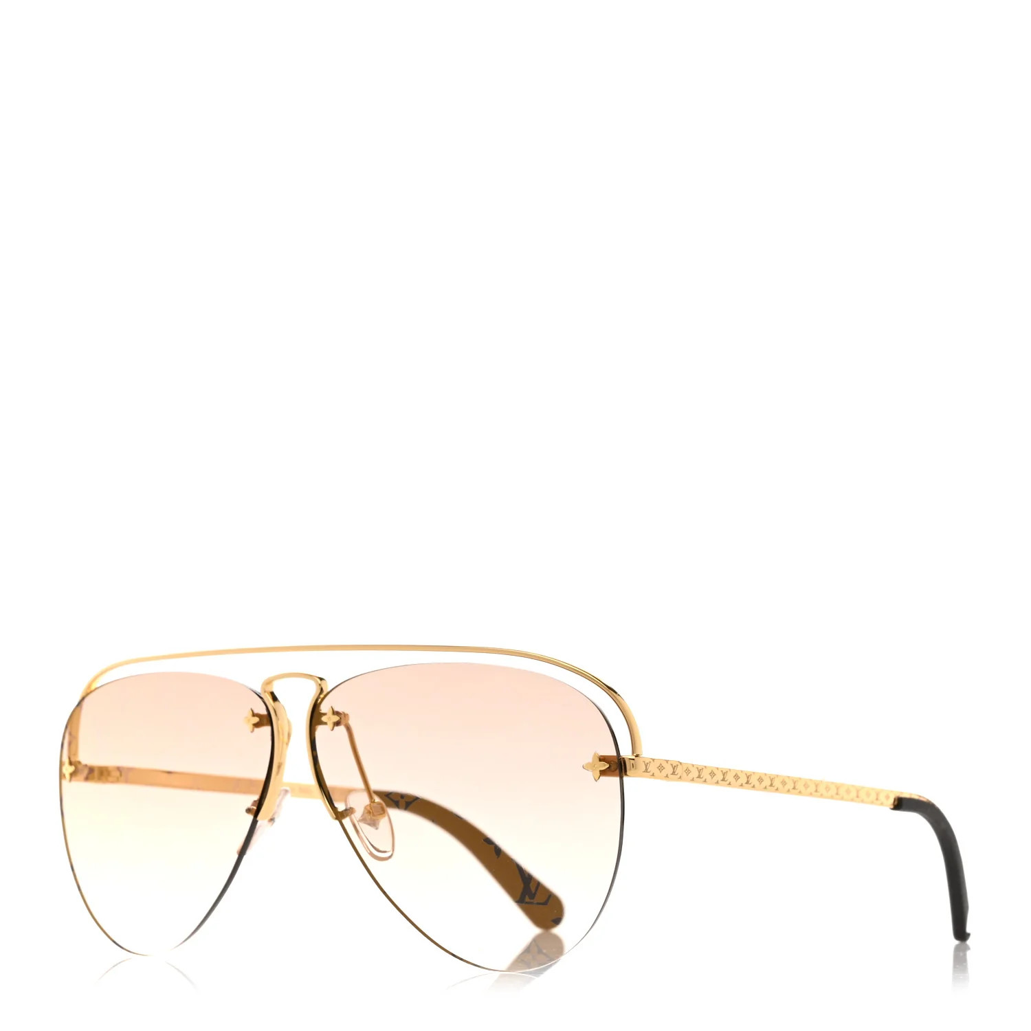 Monogram Grease Sunglasses Z1366E Gold | FASHIONPHILE (US)