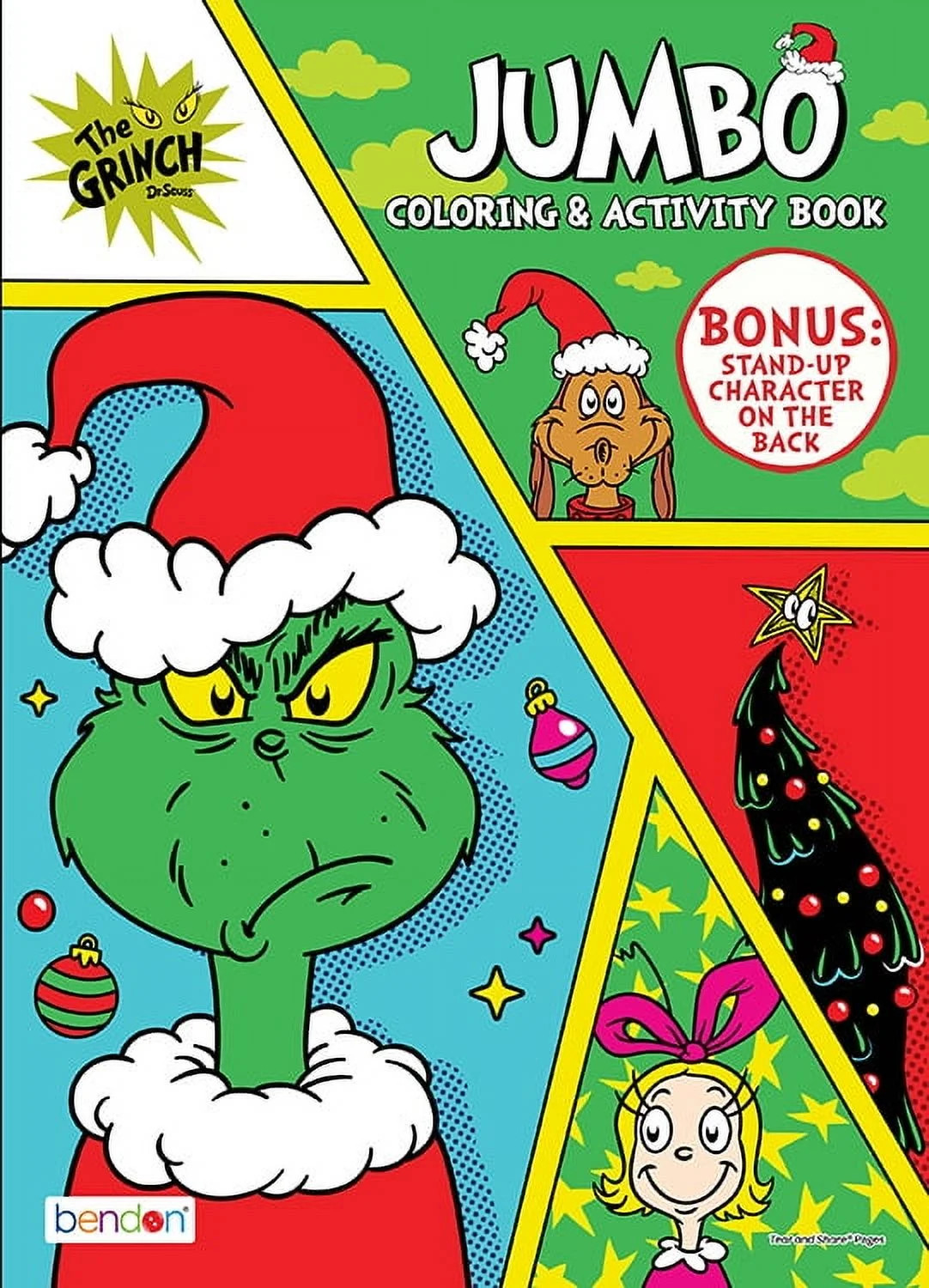 Dr. Seuss How The Grinch Stole Christmas Jumbo Coloring & Activity Book, 64-pages, by Bendon, Pap... | Walmart (US)