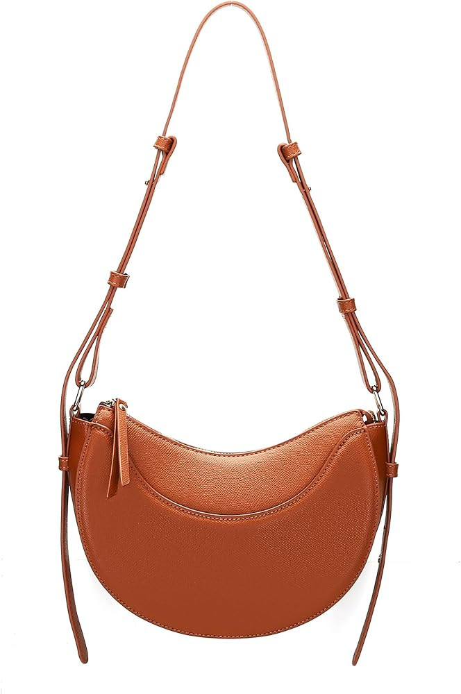 Herald Small Leather Crossbody Bag for Women, Designer Crescent Shoulder Purse Handbag with Adjus... | Amazon (US)