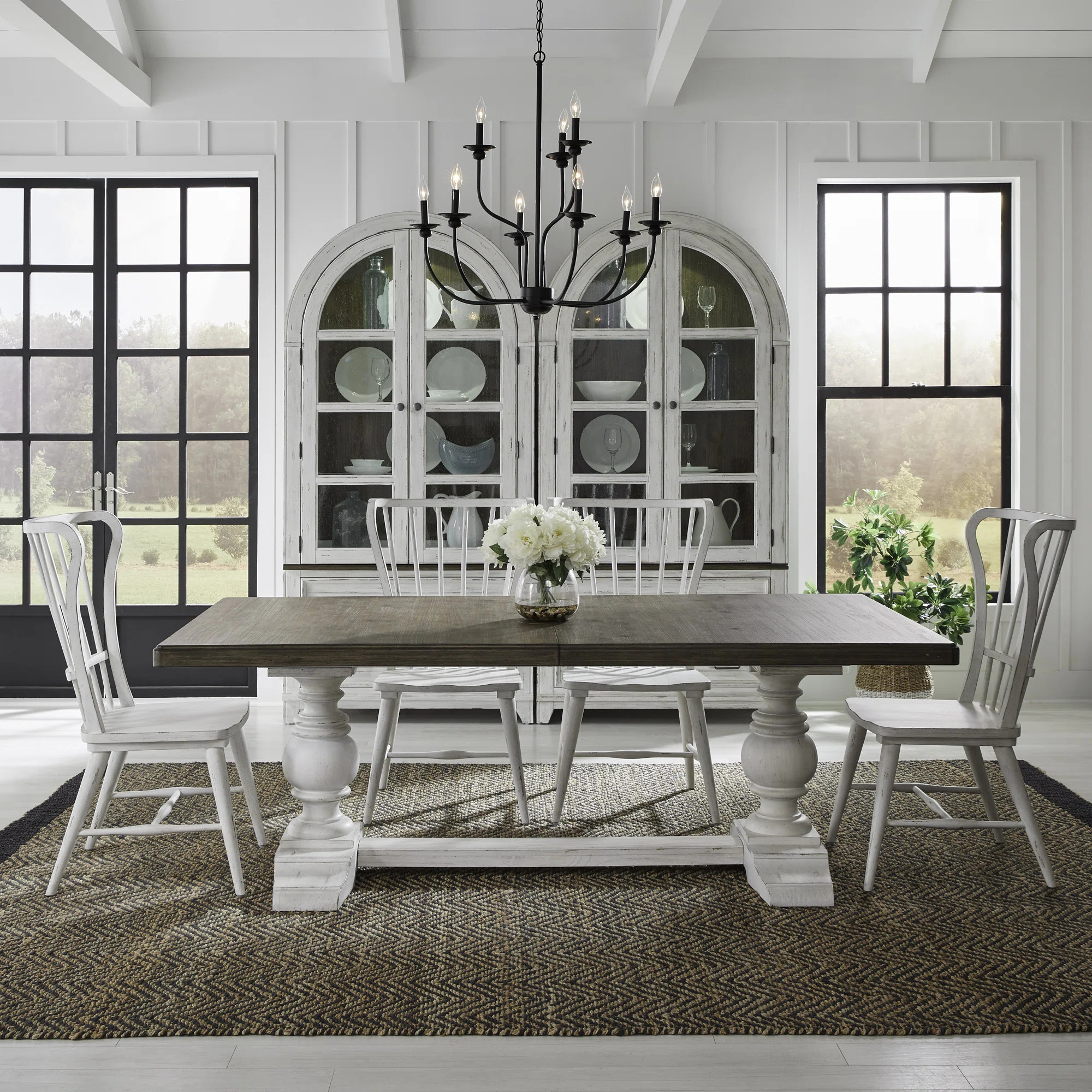 Chalita Trestle Table Set w/ 18" Leaf | Wayfair North America