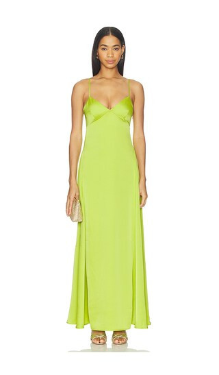 Susana Monaco Satin Slip Dress in Green. - size 0 | Revolve Clothing (Global)