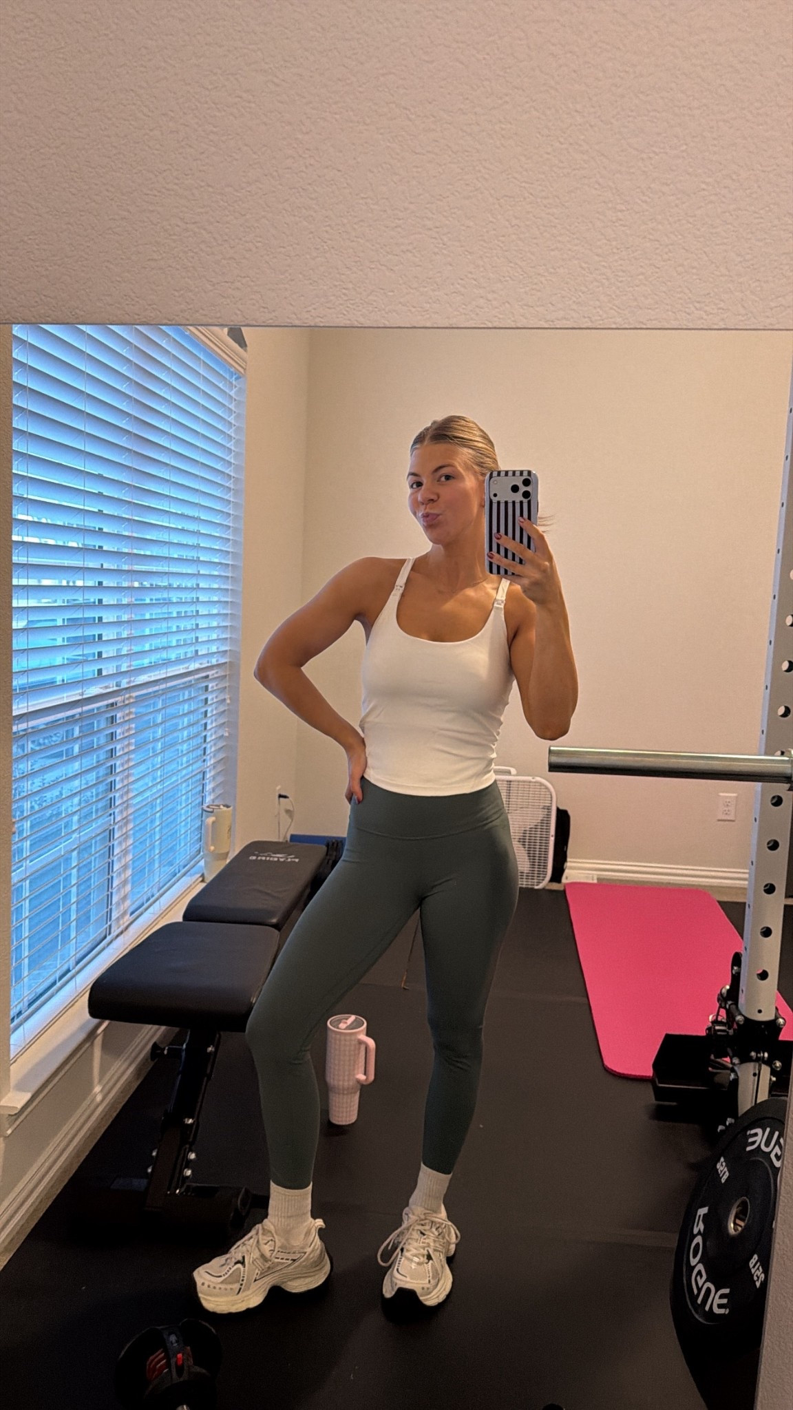 Work out fit with my favorite breastfeeding tank 🤍

#LTKFindsUnder50 #LTKActive #LTKmomlife