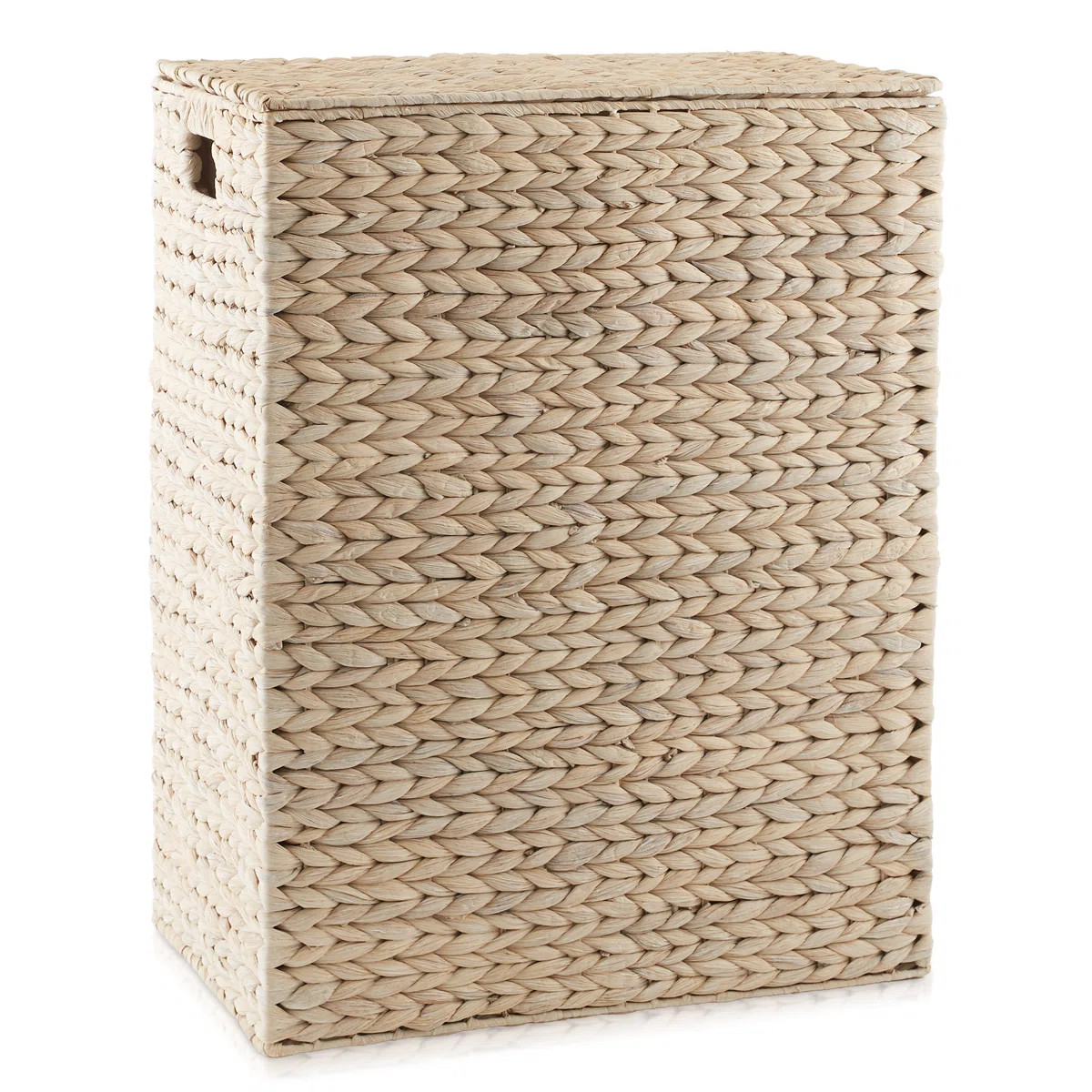 Large Laundry Hamper Basket with Lid and Liner - Whitewash HyacinthByCasafield4.7Rated 4.7 out of... | Wayfair North America