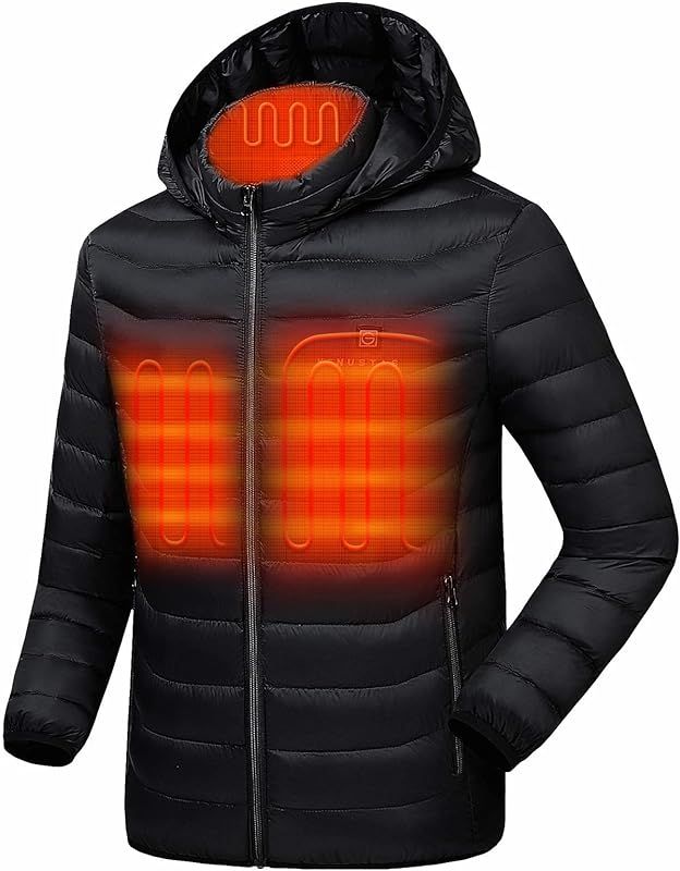 Venustas Heated Jacket with Battery Pack (Unisex), Heated Coat for Women and Men with Detachable Hoo | Amazon (US)