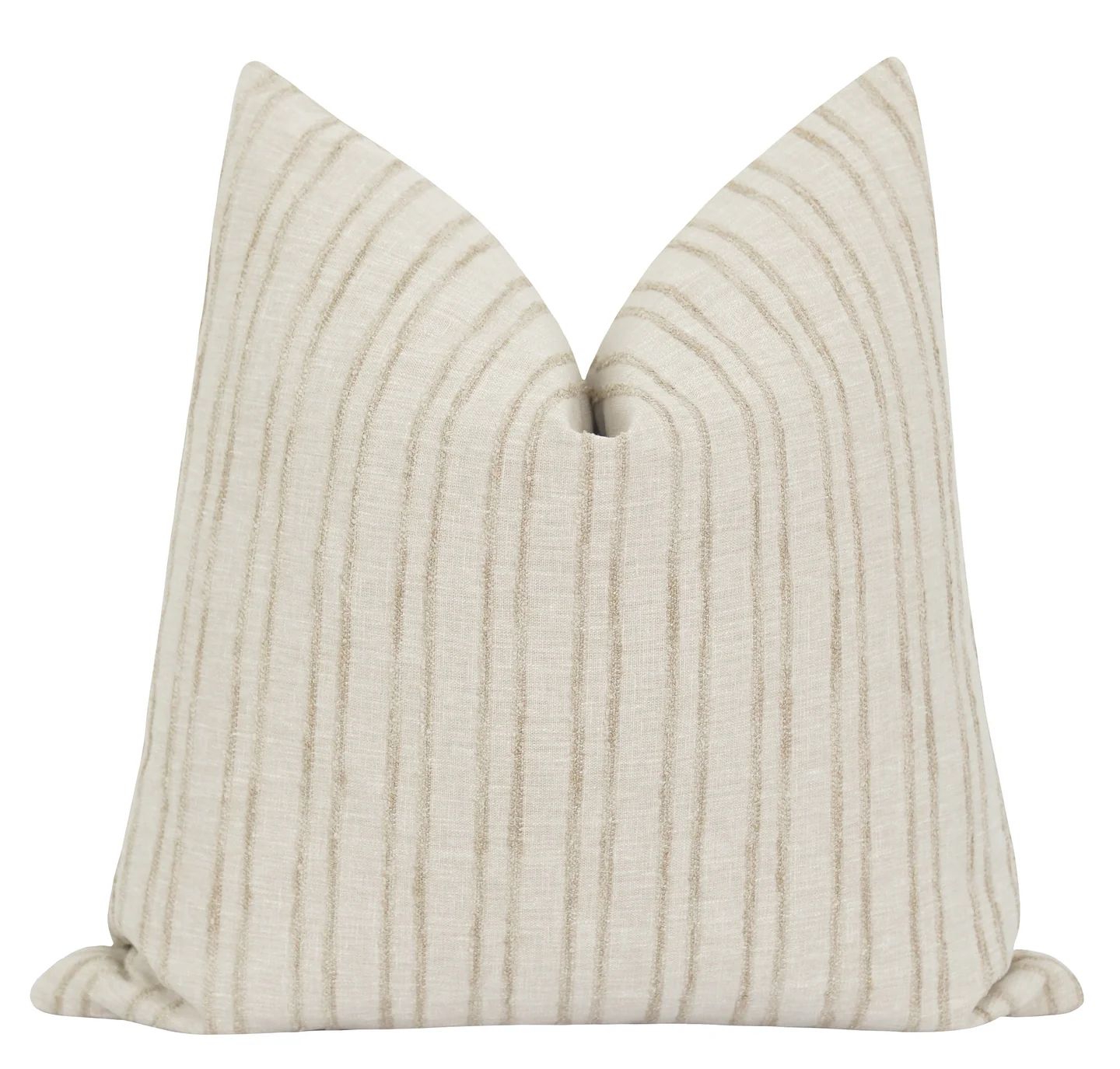Mosley Linen Textured Stripe Pillow | Land of Pillows