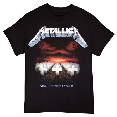 Mens Metallica Master of Puppets Track Listing T-Shirt - Large | Target