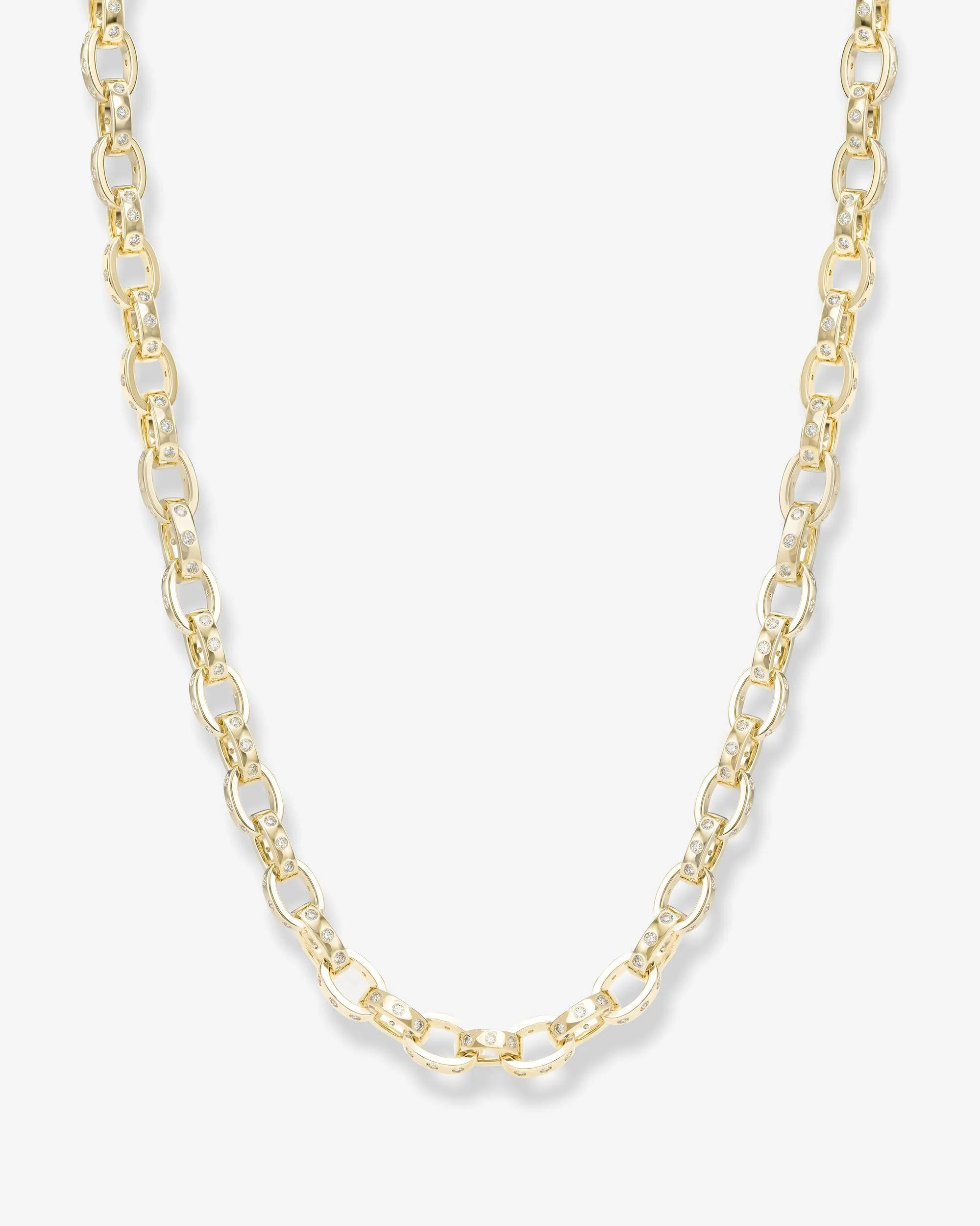 Ashley Chain Link Necklace 9mm Gold | Bold Statement | Melinda Maria Jewelry