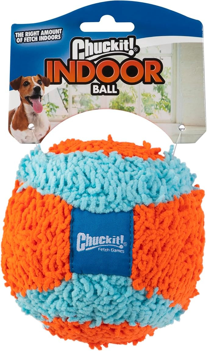 Chuckit! Indoor Fetch Ball Dog Toy (4.75 Inch), Orange and Blue | Amazon (US)