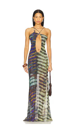 Strappy Maxi Dress With Trim in Multi | Revolve Clothing (Global)