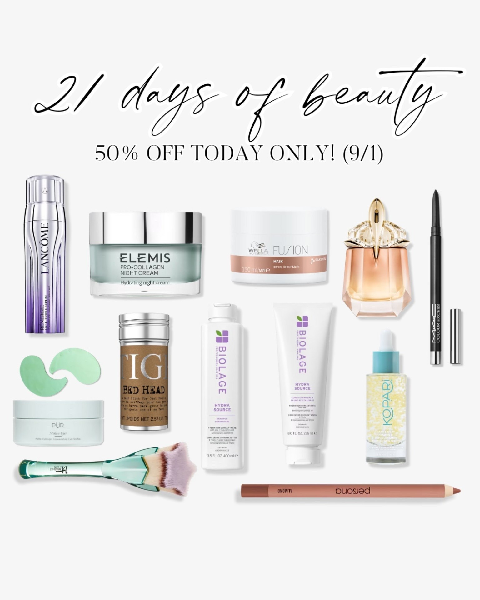 Ulta 21 days of beauty - these products are 50% off today only! 9/1

#LTKBeauty #LTKSaleAlert