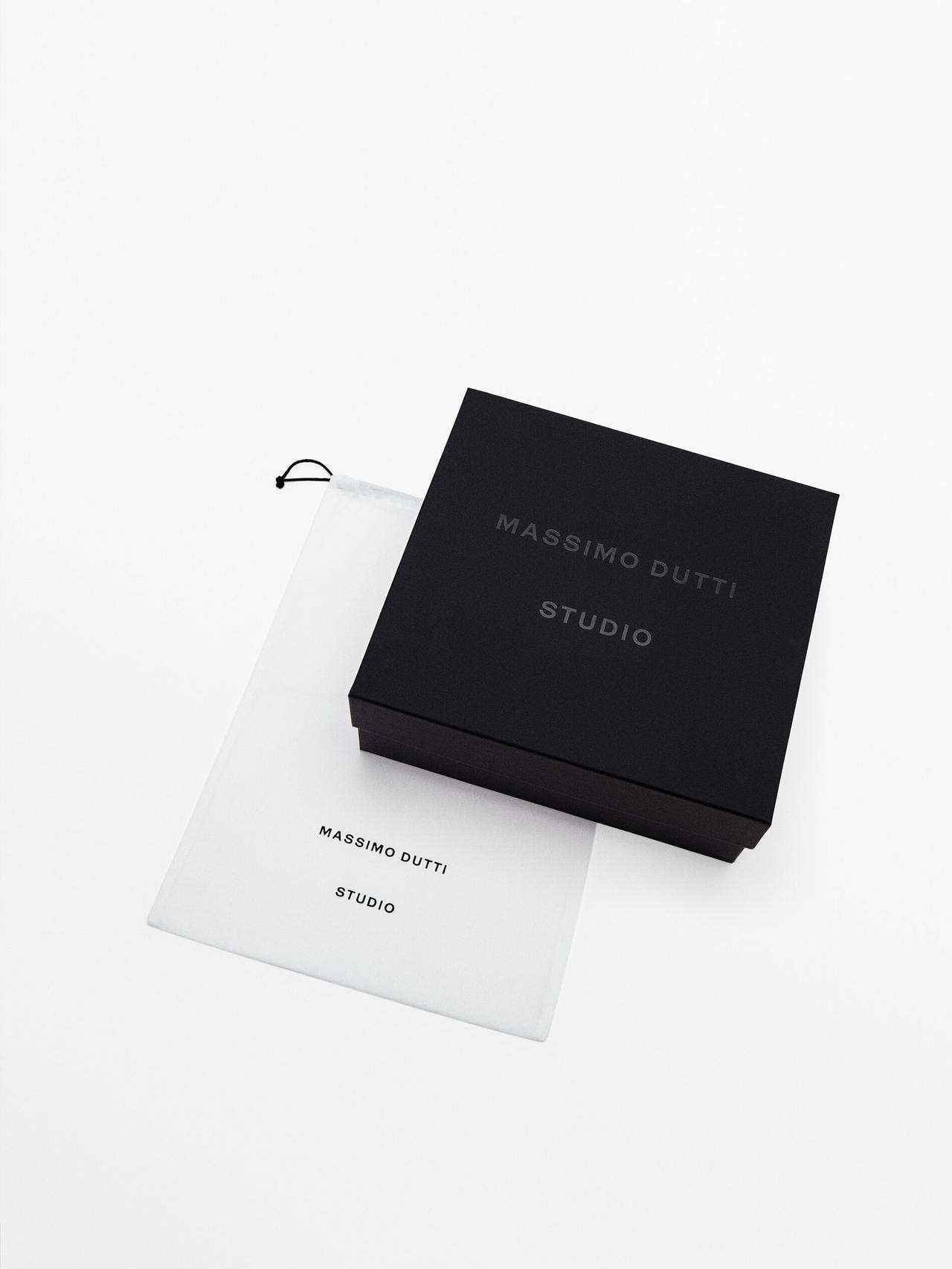 High-heel leather shoes with metal toe cap - Studio | Massimo Dutti US