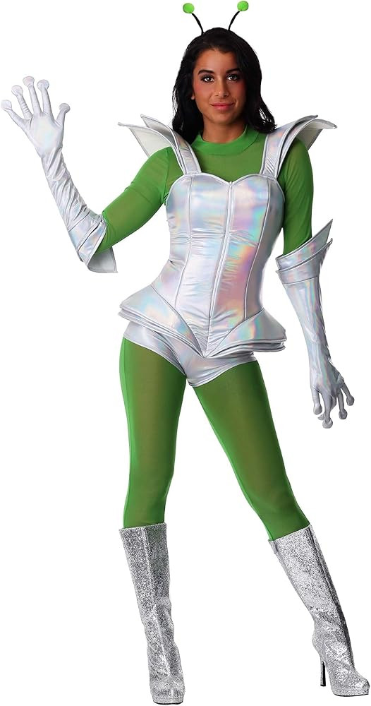 Adult Galatic Alien Babe Costume for Women, Prismatic Attire, Women's Extraterrestrial Halloween ... | Amazon (US)
