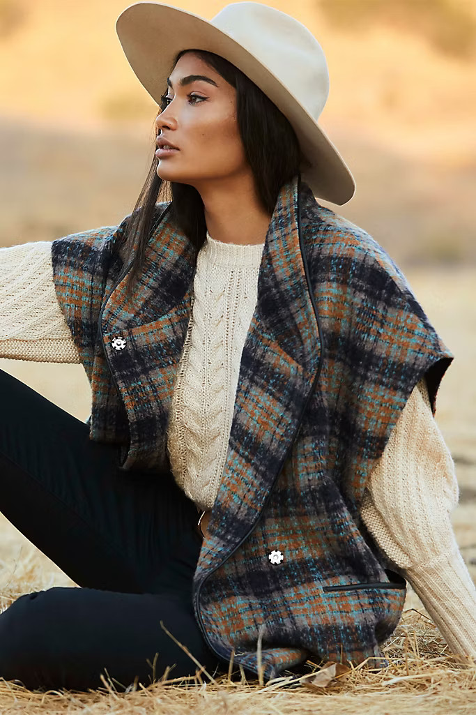 Carmen Cropped Cable-Knit Sweater | Anthropologie (US)