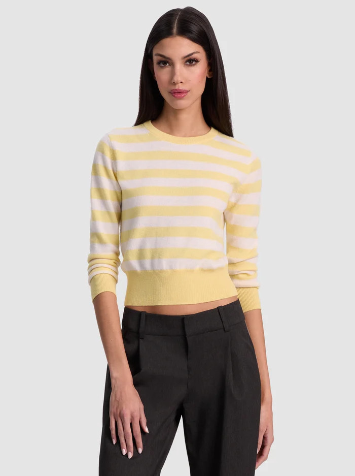 CAROLANN CASHMERE SHRUNKEN PULLOVER | Alice + Olivia