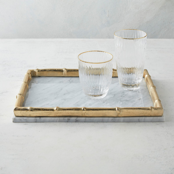 Bamboo And Marble Tray | Z Gallerie