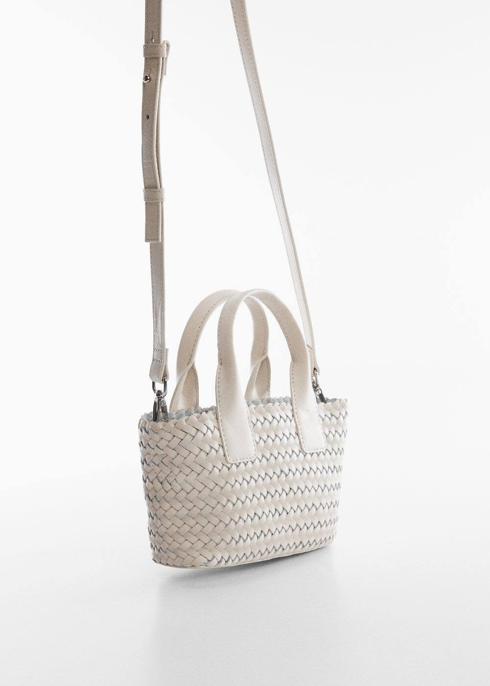 Ledertasche in flecht-optik -  Damen | Mango Deutschland | MANGO (DE)