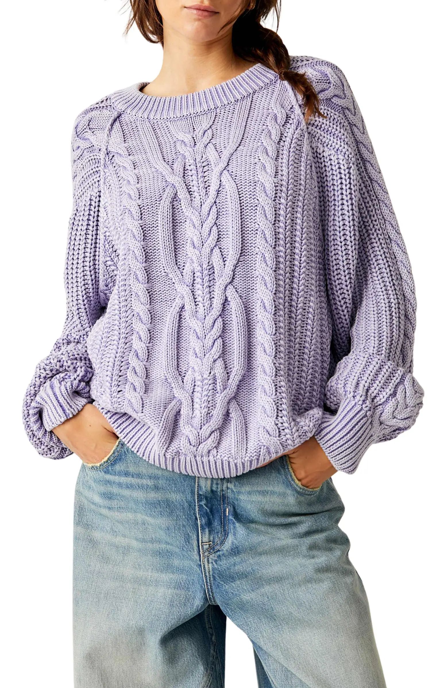 Frankie Cable Cotton Sweater | Nordstrom