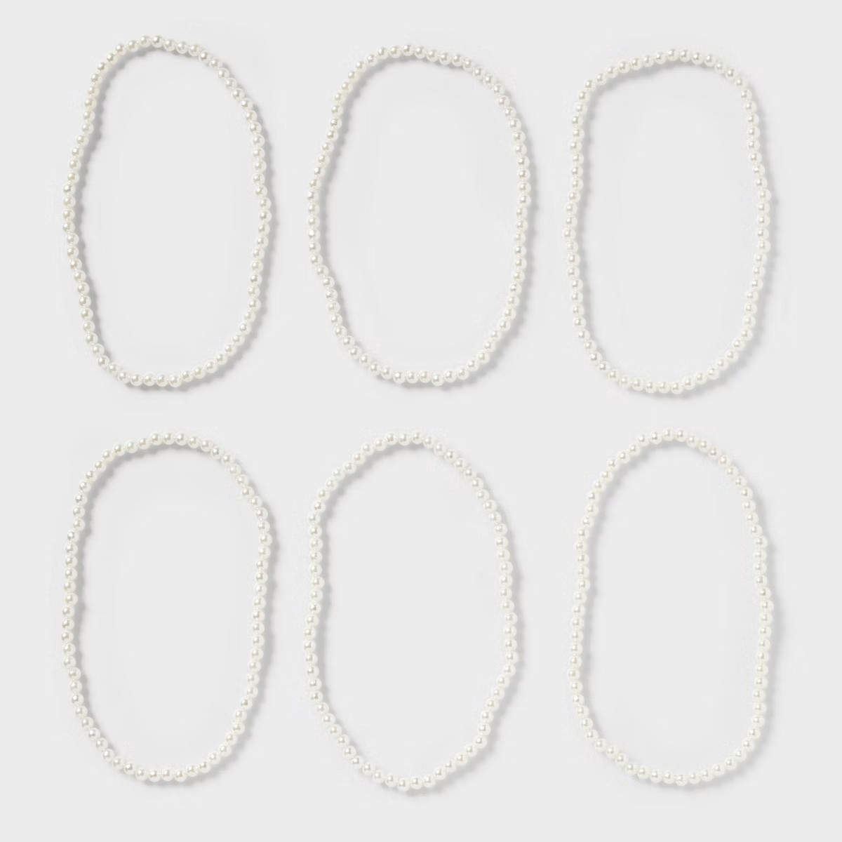 6ct Pearl Necklace - Spritz™: Kids Party Favors, Birthday Supplies, White Beads, Ages 4+ | Target