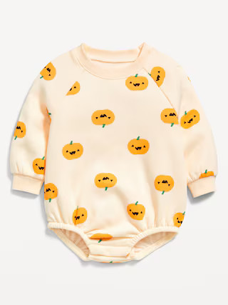 Printed Long-Sleeve Fleece Bodysuit for Baby | Old Navy (US)