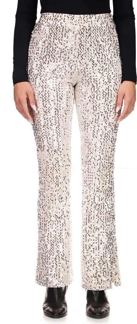 Sanctuary The Kicker Sequin Flare Hem Leggings | Nordstrom | Nordstrom